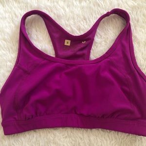Fuschia color sports bra